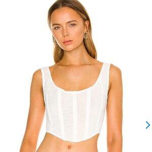 Miller Corset Top in White XS NWT. By DLNY